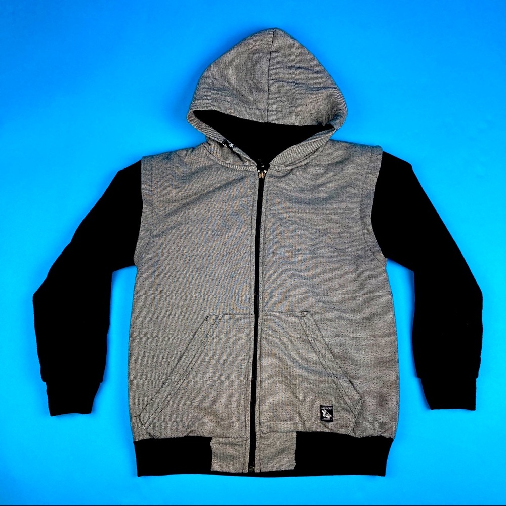 Boys 10/12 fuzzy insulated American Hawk jacket